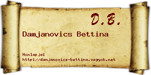 Damjanovics Bettina névjegykártya