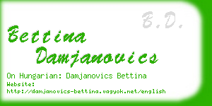 bettina damjanovics business card